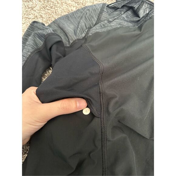 Lululemon Sun Runner Hybrid Half Zip Pullover Black 6 Ruffle Quick Dry Running - Picture 8 of 11